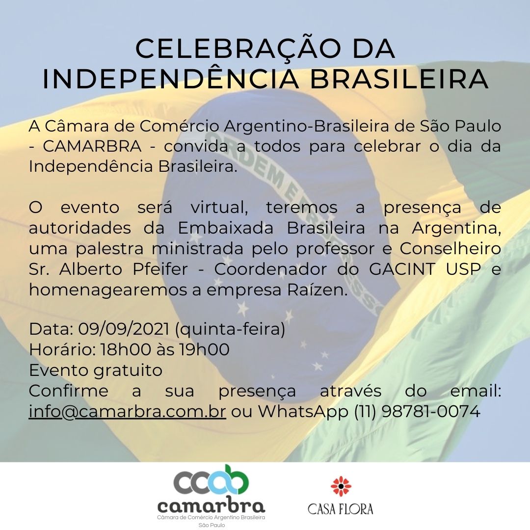 Celebração virtual da Independência Brasileira